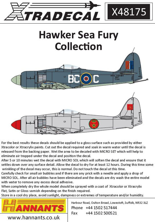 Xtradecal 48175 1:48 Hawker Sea Fury FB.11 /FB.60