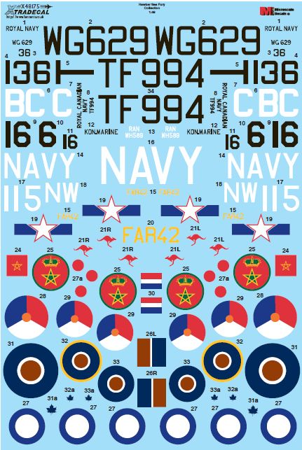 Xtradecal 48175 1:48 Hawker Sea Fury FB.11 /FB.60