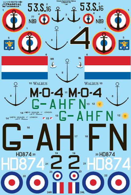 Xtradecal 48178 1:48 Supermarine Walrus Mk.I Collection Part 2