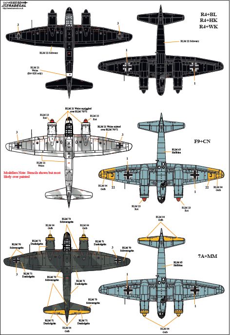 Xtradecal 48180 1:48 Junkers Ju-88C/D