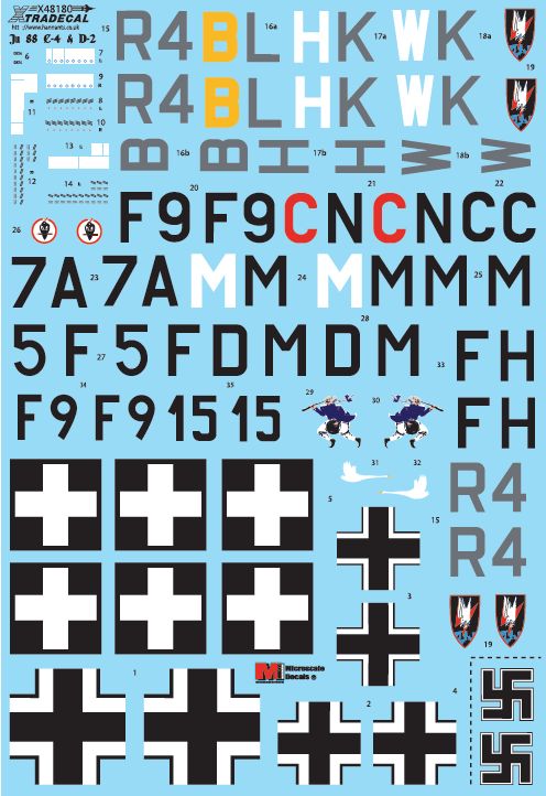 Xtradecal 48180 1:48 Junkers Ju-88C/D – Puzzle Craft
