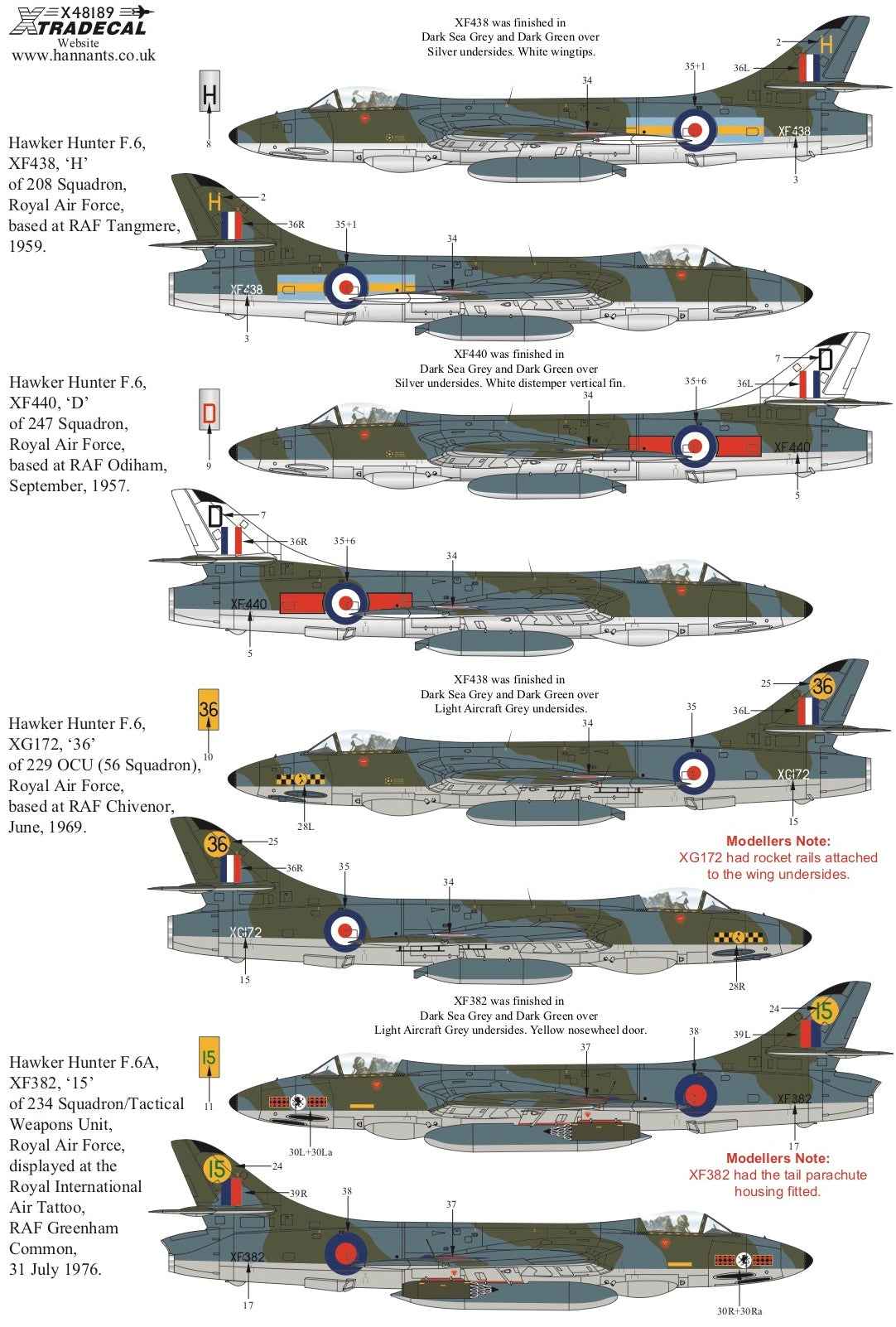 Xtradecal 48189 1:48 Hawker Hunter F Mk.6 Part 1