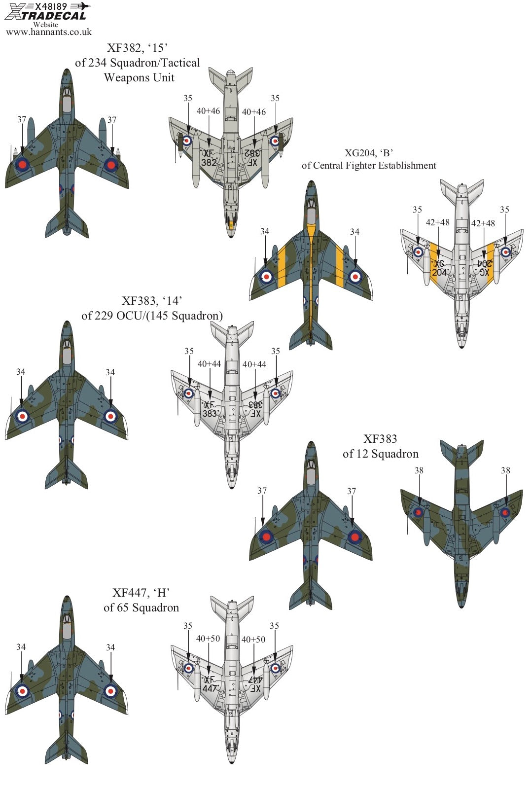 Xtradecal 48189 1:48 Hawker Hunter F Mk.6 Part 1