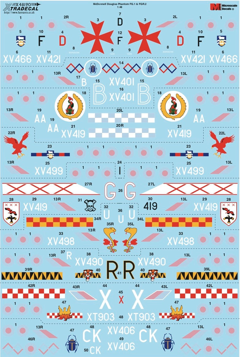 Xtradecal 48190 1:48 McDonnell-Douglas FGR.2 Phantom