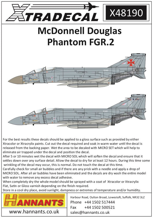 Xtradecal 48190 1:48 McDonnell-Douglas FGR.2 Phantom