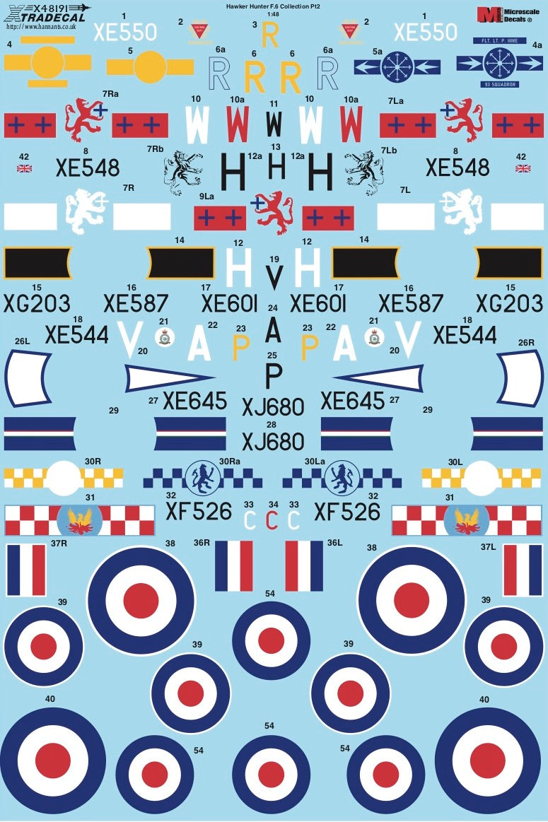 Xtradecal 48191 1:48 Hawker Hunter Mk.6 Part 2