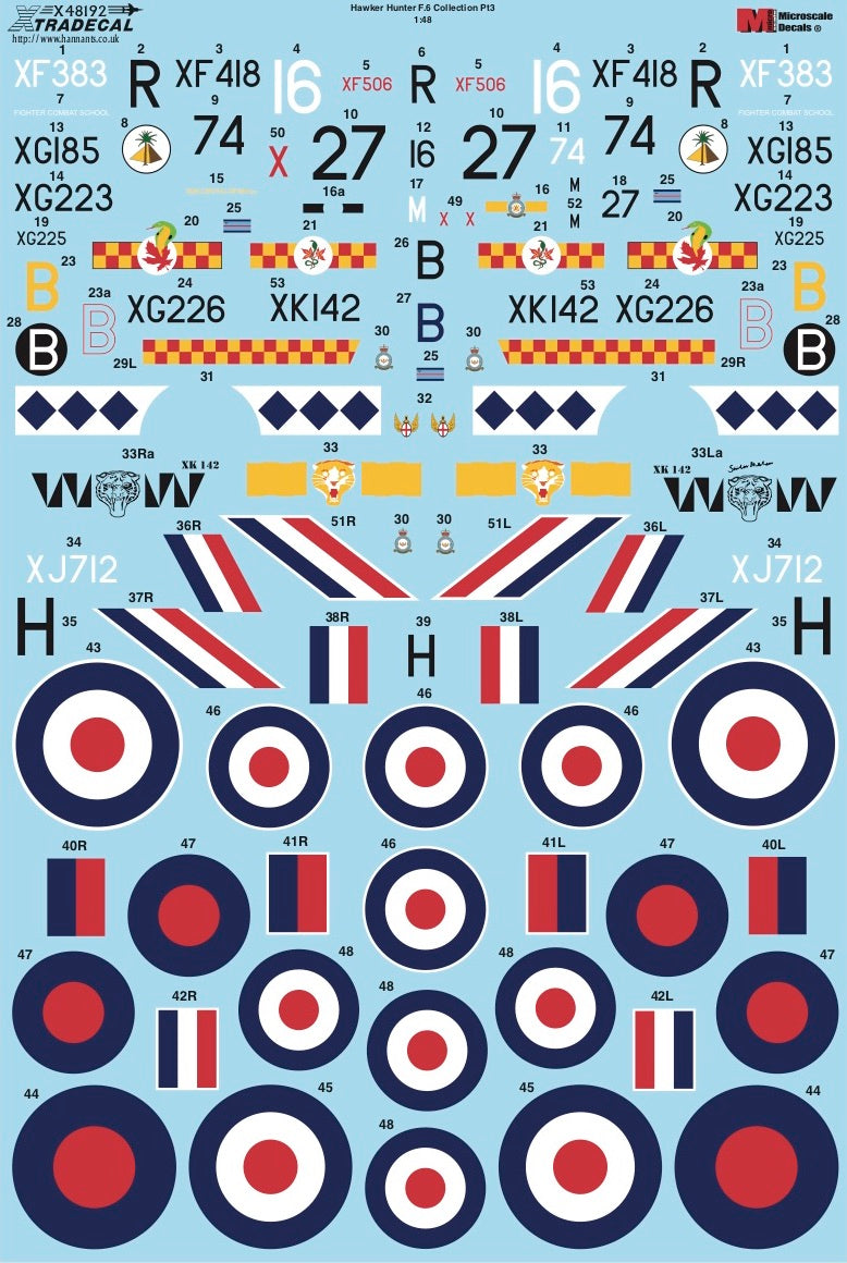 Xtradecal 48192 1:48 Hawker Hunter F.6 Part 3