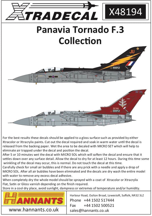 Xtradecal 48194 1:48 Panavia Tornado F.3 Part 1