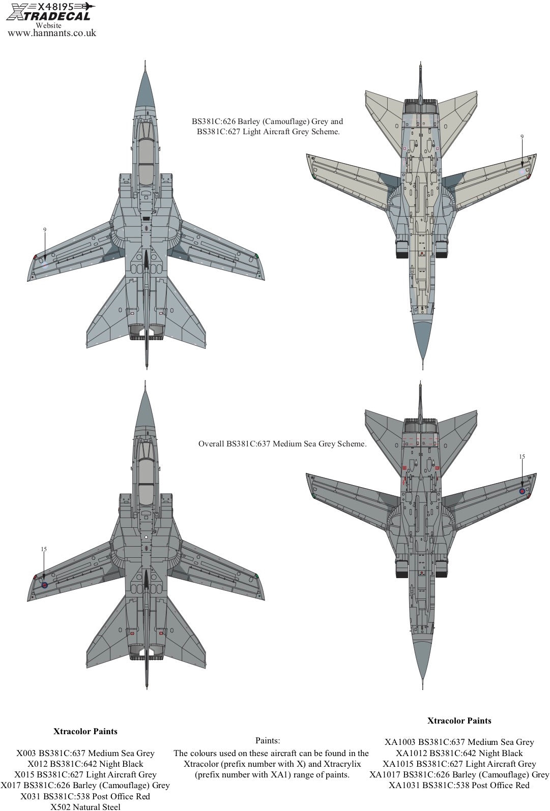 Xtradecal 48195 1:48 Panavia Tornado F.3 56(F) Squadron RAF Collection Part 2