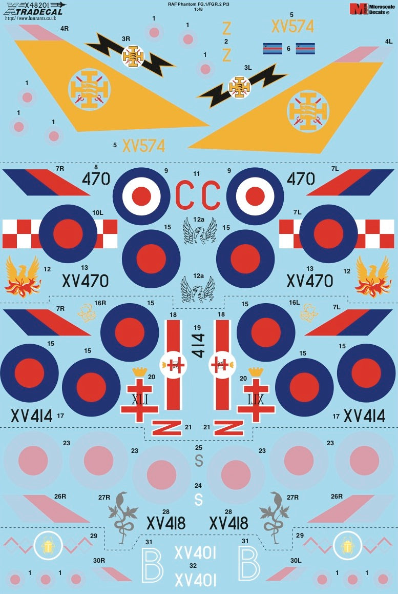 Xtradecal 48201 1:48 Royal Air Force Phantom FG.1 & FGR.2 Part 3