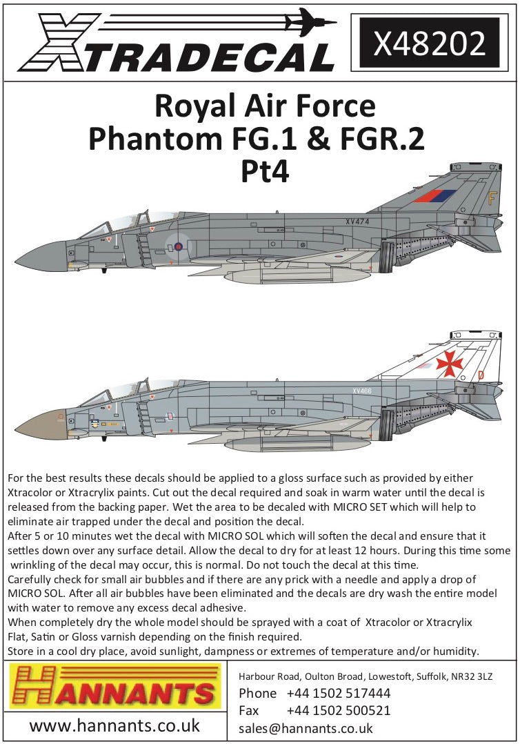 Xtradecal 48202 1:48 Royal Air Force Phantom FG.1 & FGR.2 Part 4