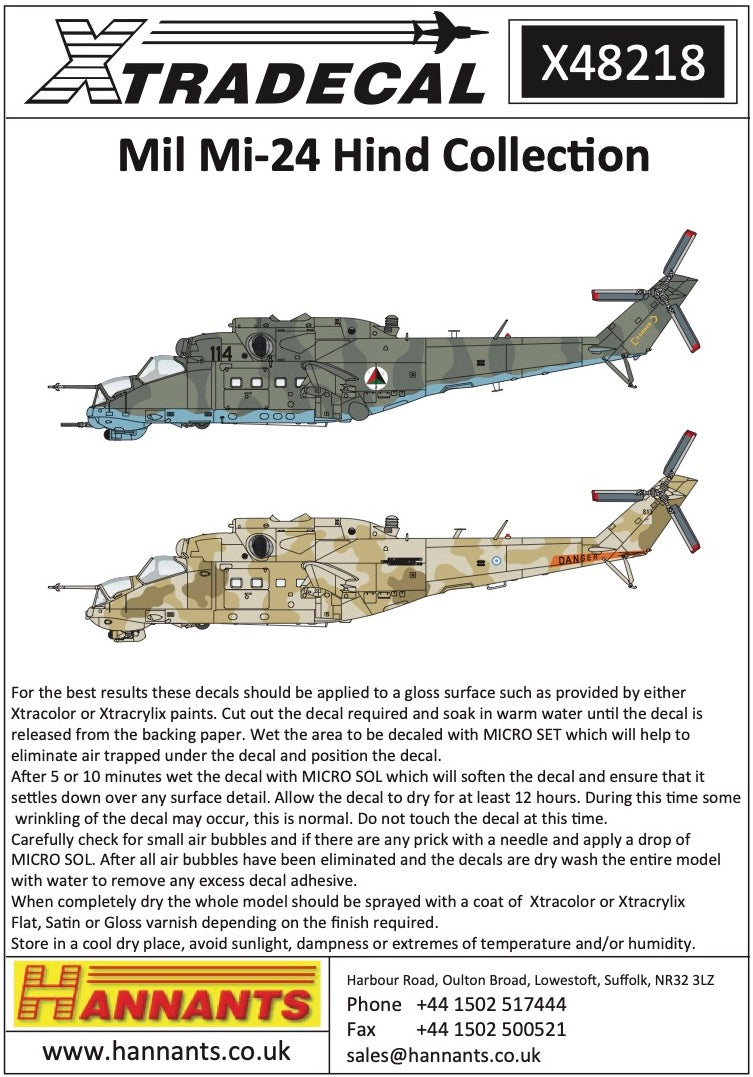 Xtradecal 48218 1:48 Mil Mi-24/35 Hind Collection