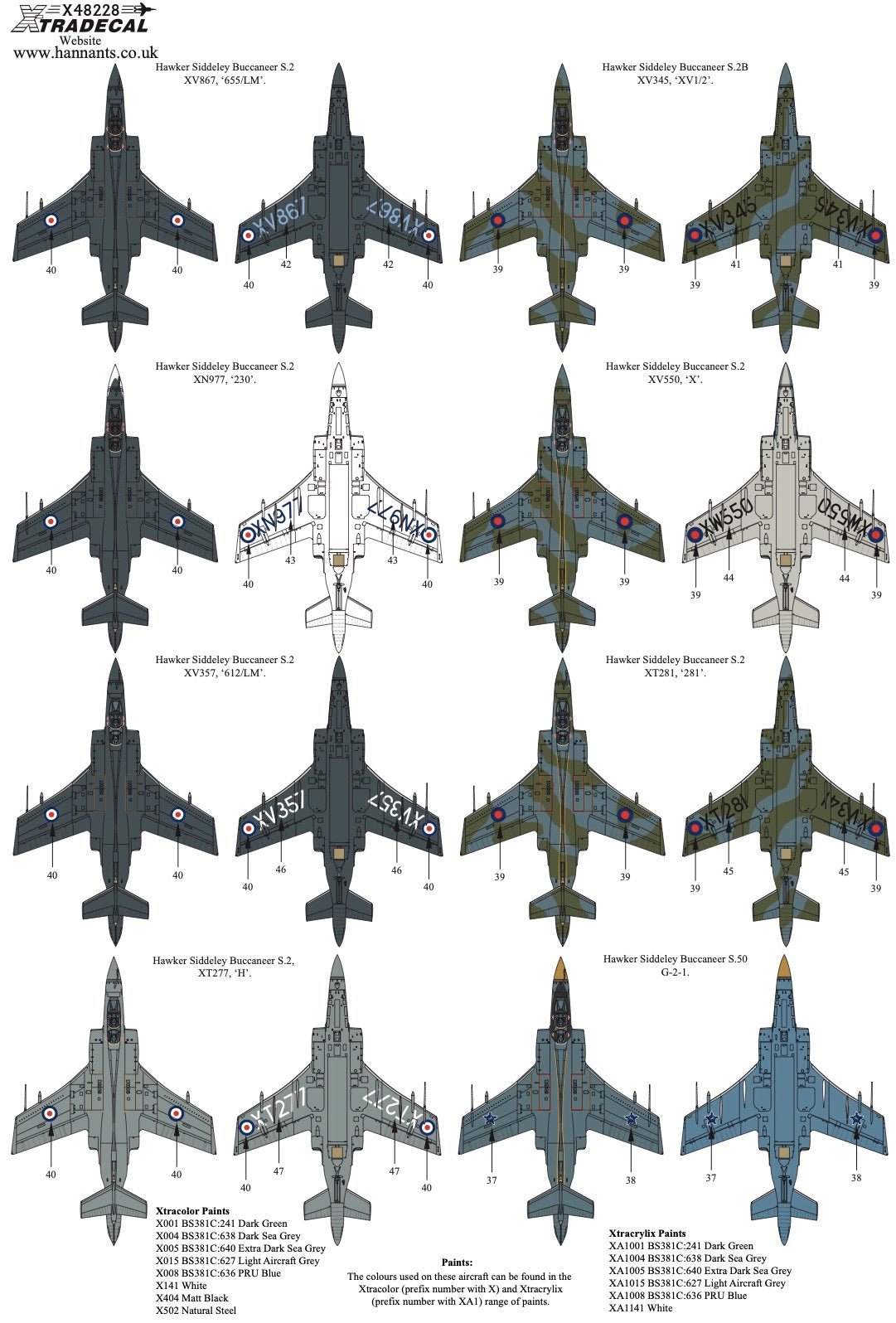 Xtradecal 48228 1:48 Blackburn Buccaneer S.2 Collection Part 1