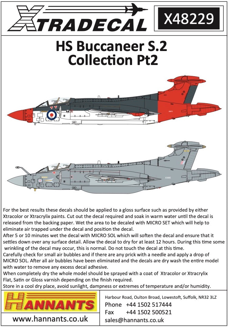 Xtradecal 48229 1:48 Blackburn Buccaneer S.2 Collection Part 2