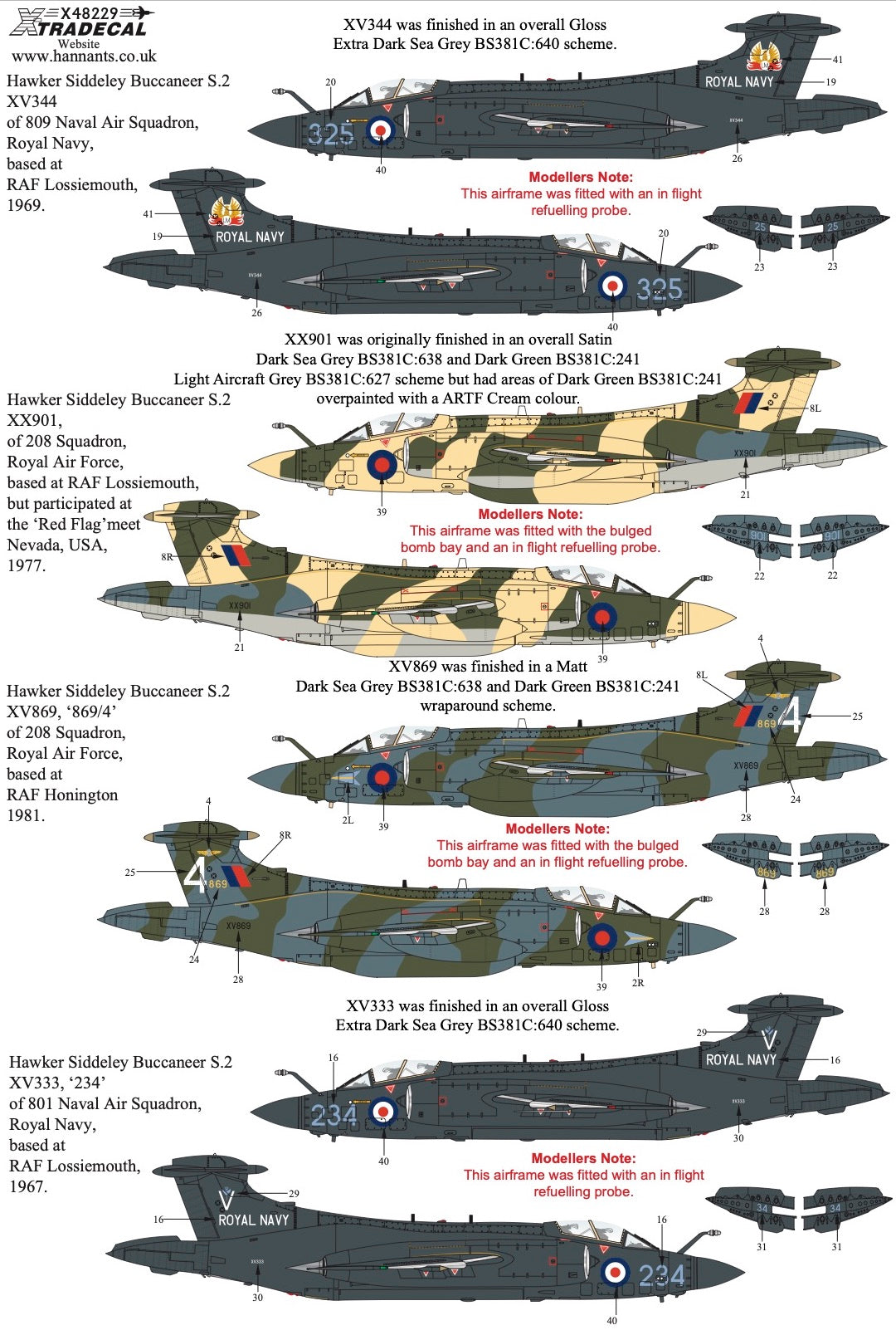 Xtradecal 48229 1:48 Blackburn Buccaneer S.2 Collection Part 2