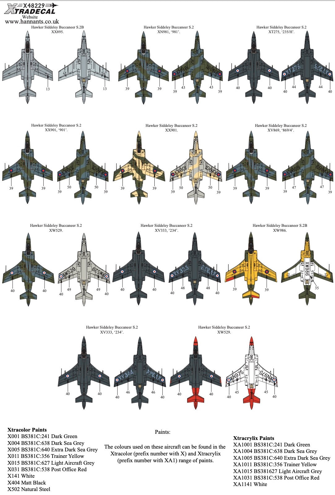 Xtradecal 48229 1:48 Blackburn Buccaneer S.2 Collection Part 2