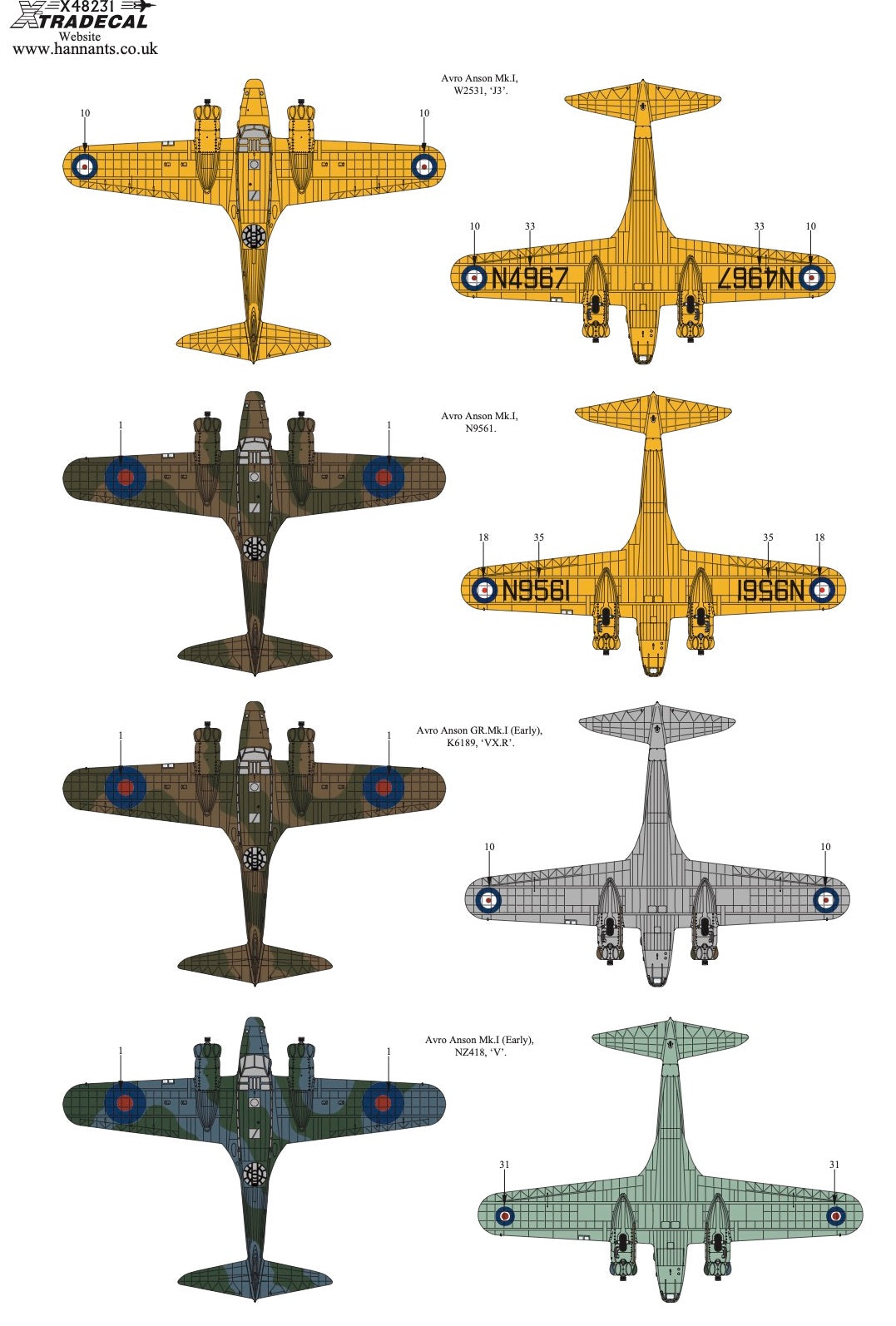 Xtradecal 48231 1:48 Avro Anson Mk.I Part 1