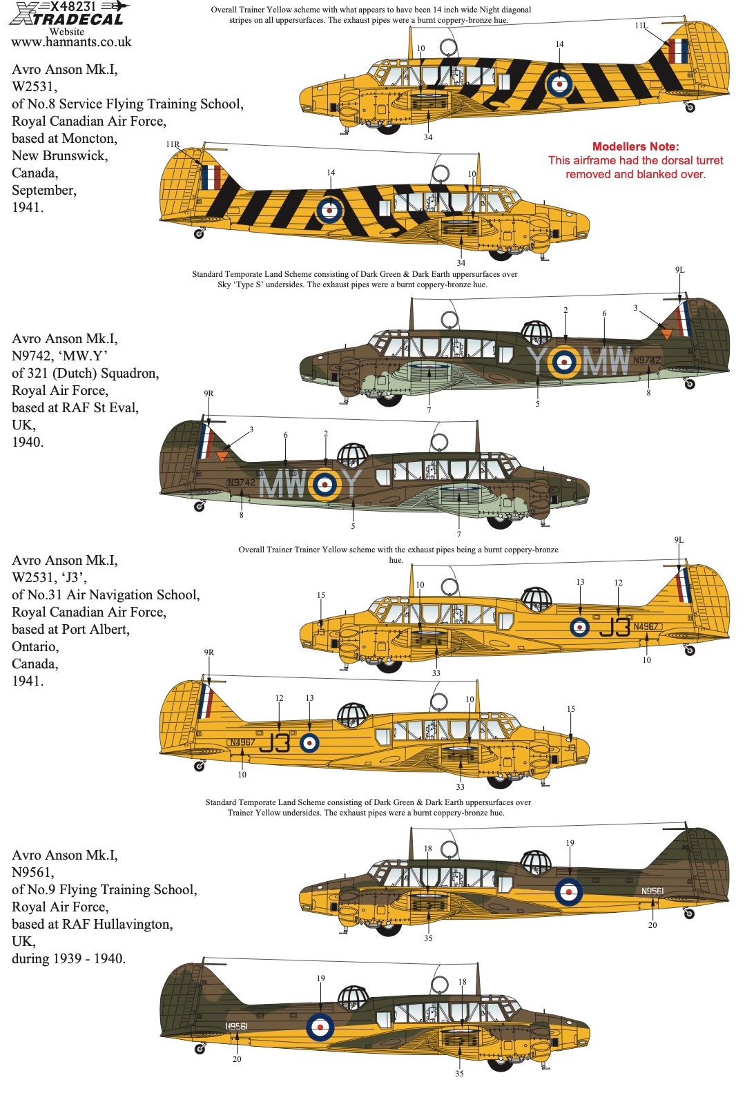 Xtradecal 48231 1:48 Avro Anson Mk.I Part 1