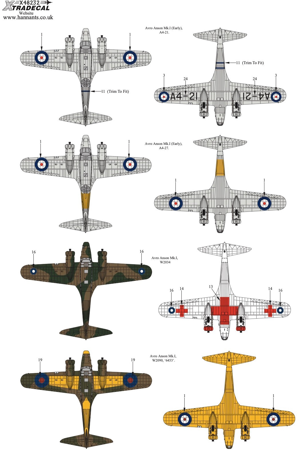 Xtradecal 48232 1:48 Avro Anson Mk.I Part 2