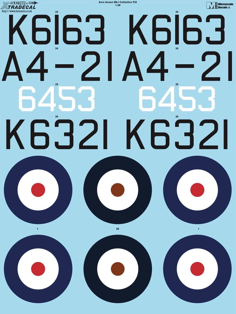 Xtradecal 48232 1:48 Avro Anson Mk.I Part 2