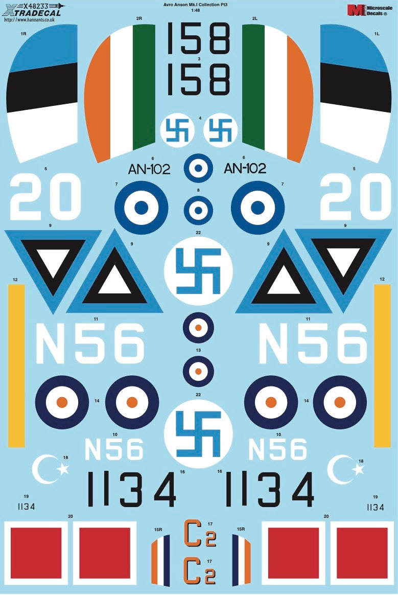 Xtradecal 48233 1:48 Avro Anson Mk.I Part 3