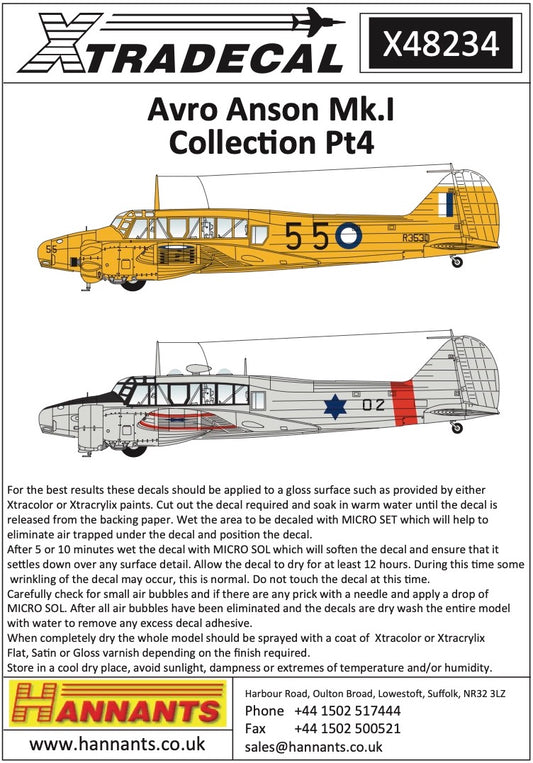 Xtradecal 48234 1:48 Avro Anson Mk.I Part 4