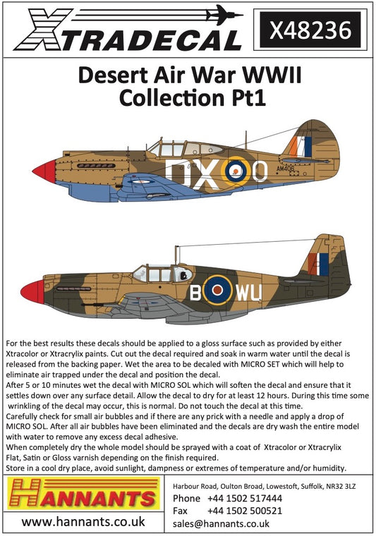 Xtradecal 48236 1:48 Desert Air War WWII Collection Part 1