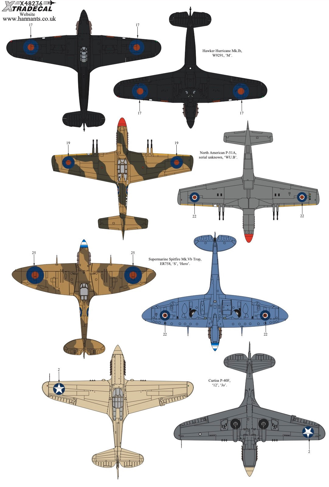 Xtradecal 48236 1:48 Desert Air War WWII Collection Part 1