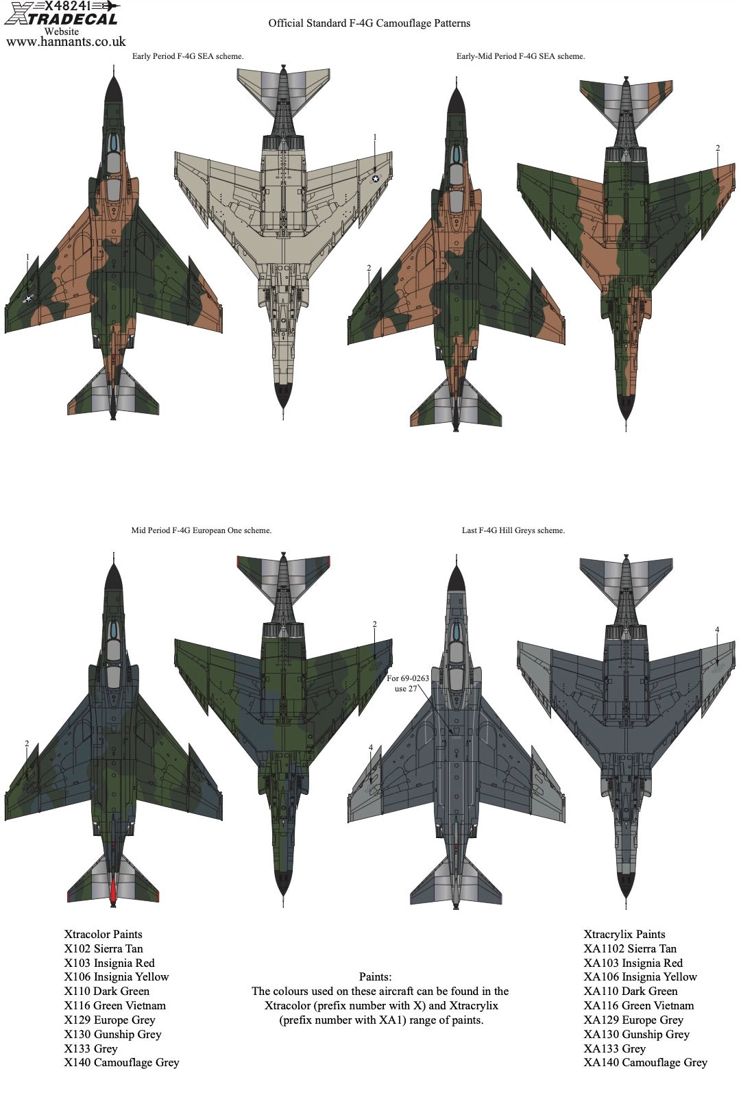 Xtradecal 48241 1:48 F-4G Phantom 'Wild Weasel' Collection Pt1