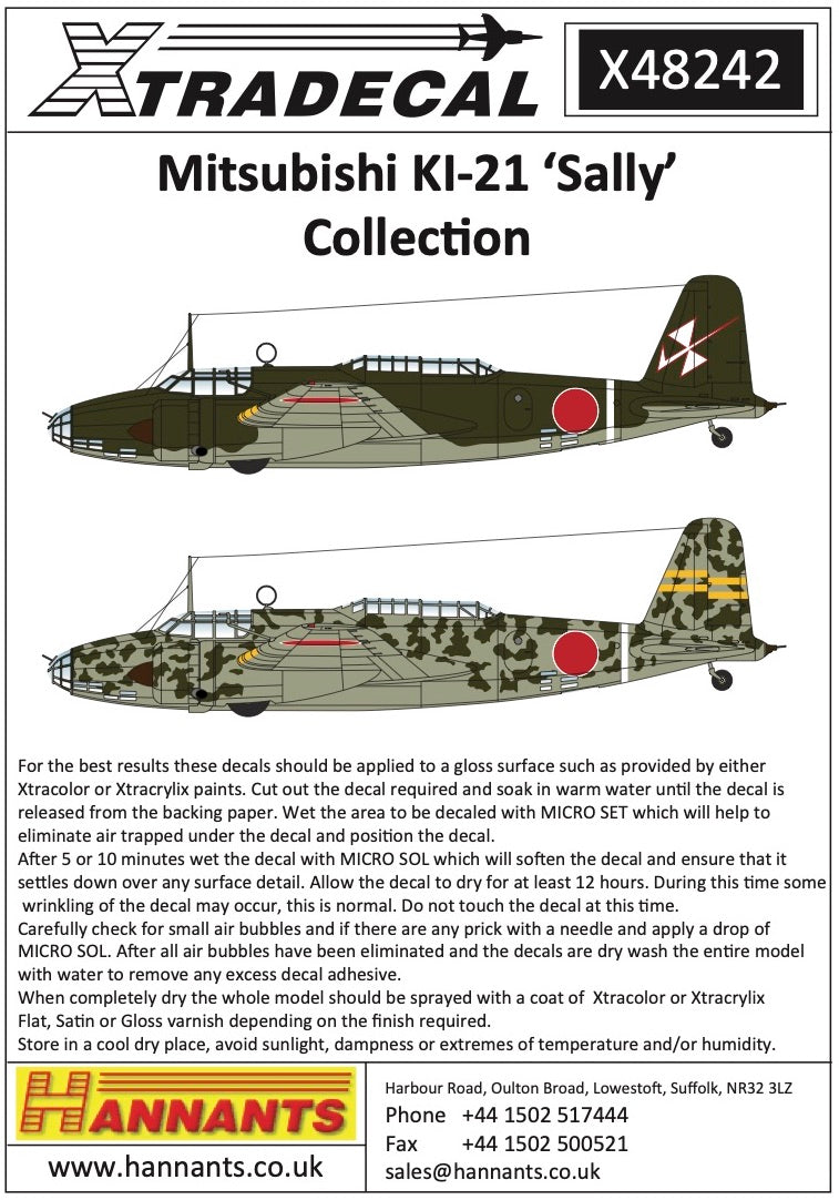 Xtradecal X48242 1:48 Mitsubishi KI-21