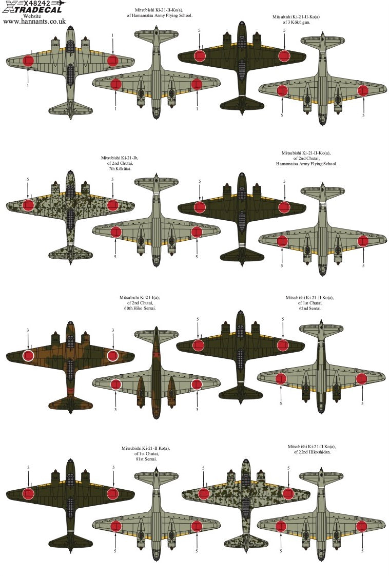 Xtradecal X48242 1:48 Mitsubishi KI-21