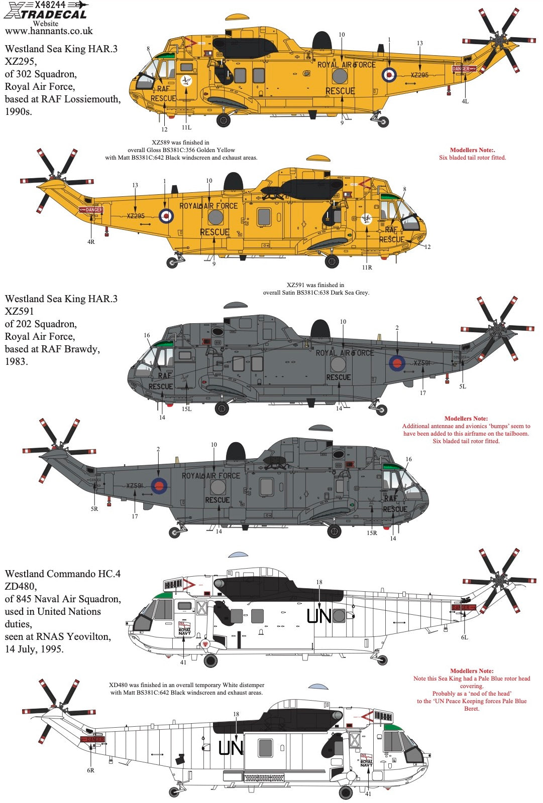 Xtradecal 48244 1:48 Westland Sea King Collection Pt2