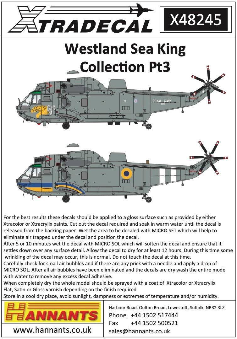 Xtradecal 48245 1:48 Westland Sea King Collection Pt3