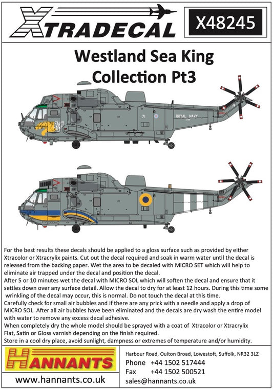 Xtradecal 48245 1:48 Westland Sea King Collection Pt3