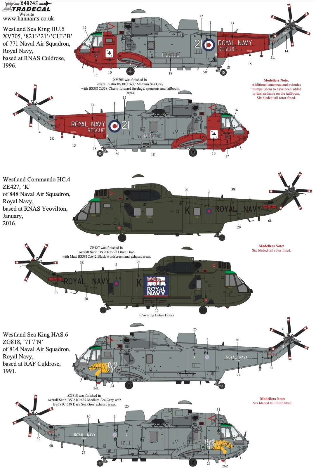 Xtradecal 48245 1:48 Westland Sea King Collection Pt3