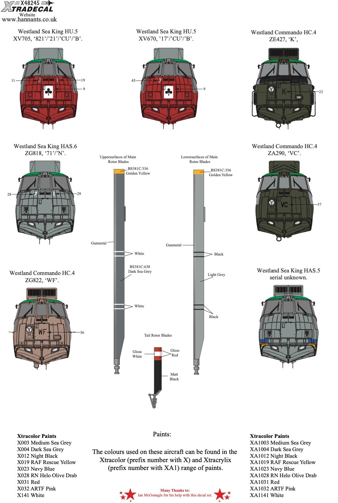 Xtradecal 48245 1:48 Westland Sea King Collection Pt3