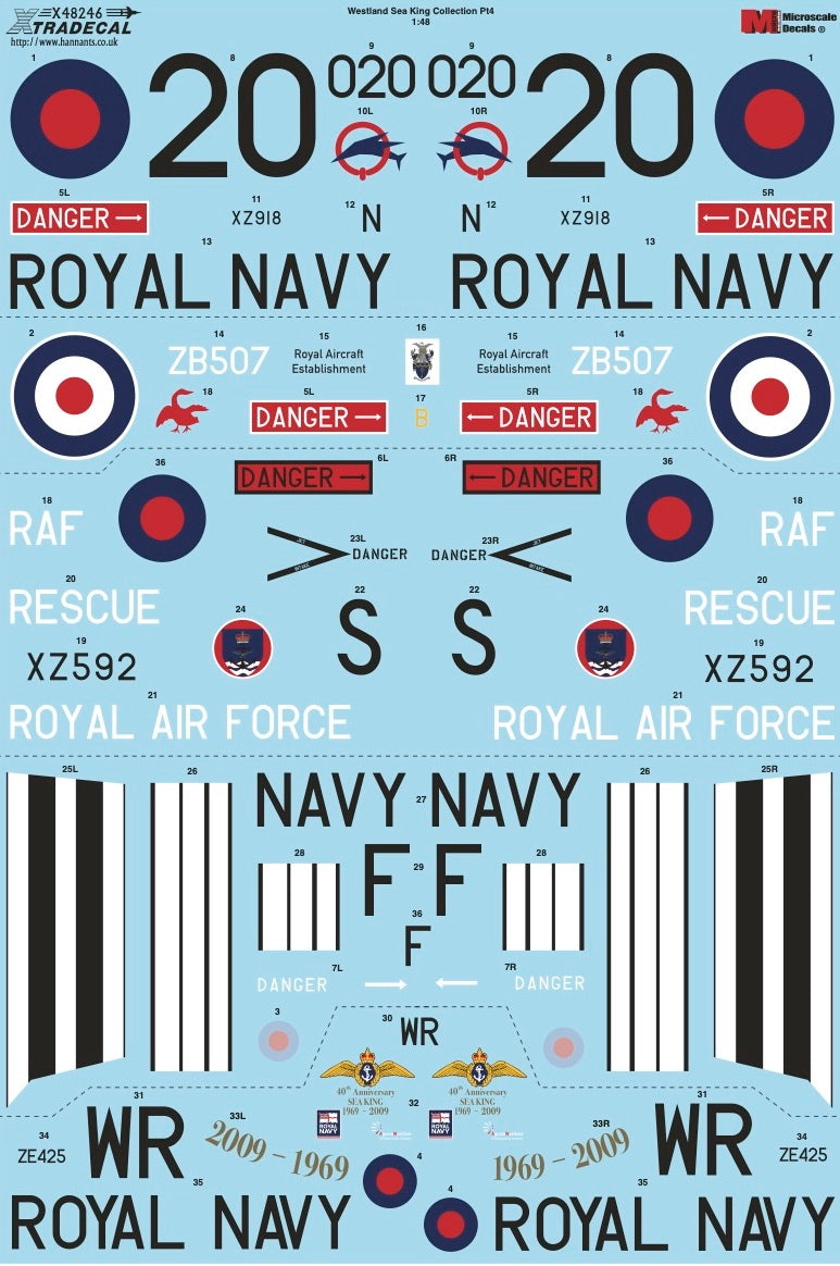 Xtradecal 48246 1:48 Westland Sea King Collection Pt4