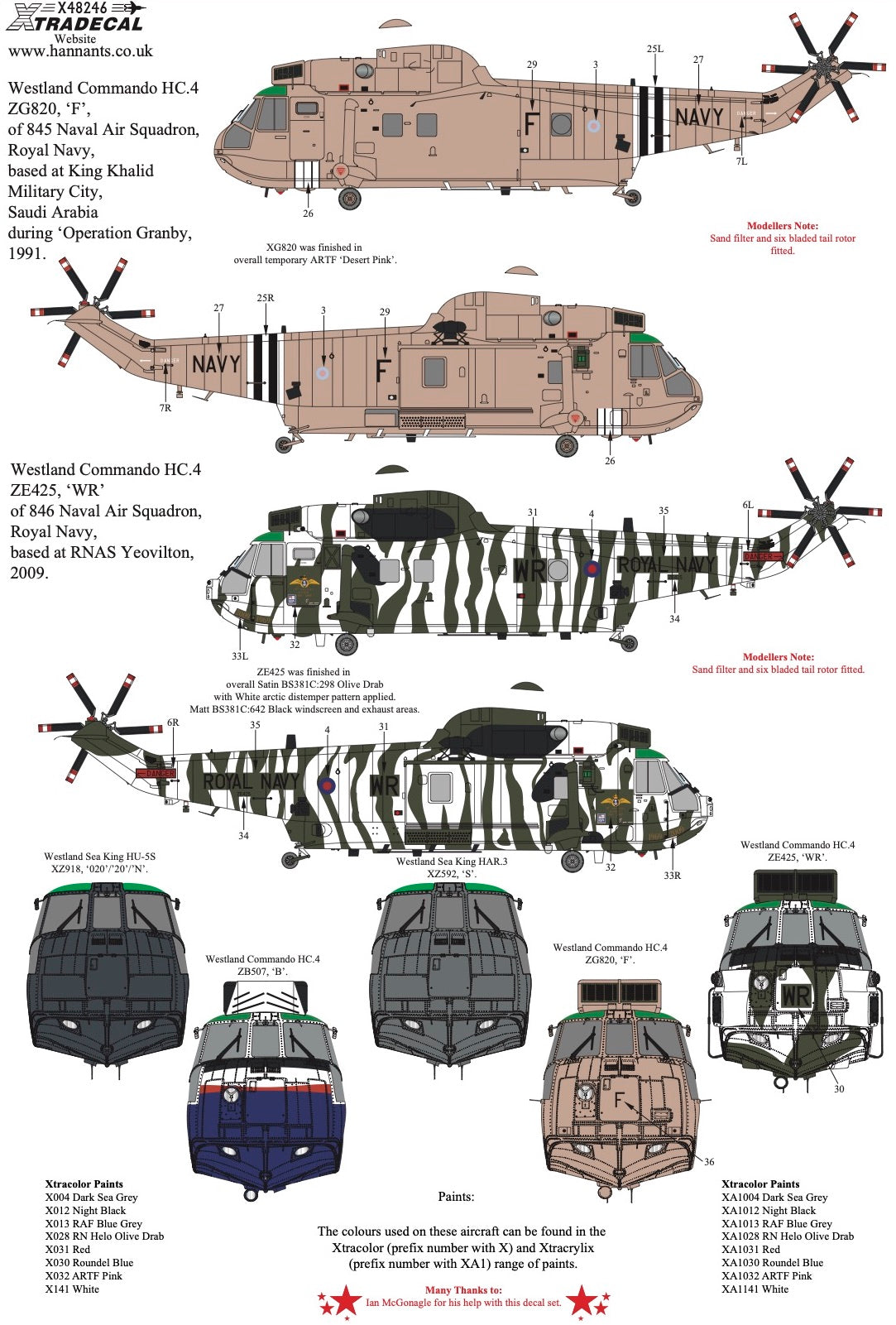 Xtradecal 48246 1:48 Westland Sea King Collection Pt4