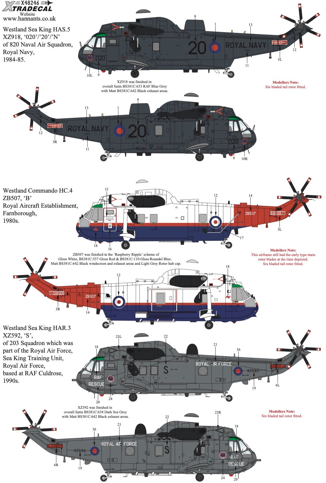 Xtradecal 48246 1:48 Westland Sea King Collection Pt4