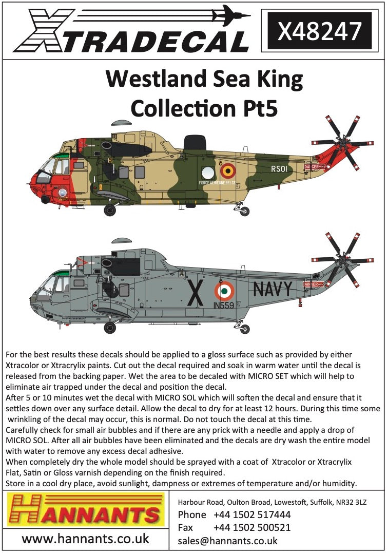 Xtradecal 48247 1:48 Westland Sea King Collection Pt5 – Puzzle Craft