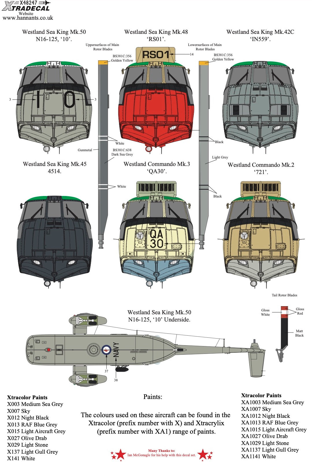 Xtradecal 48247 1:48 Westland Sea King Collection Pt5