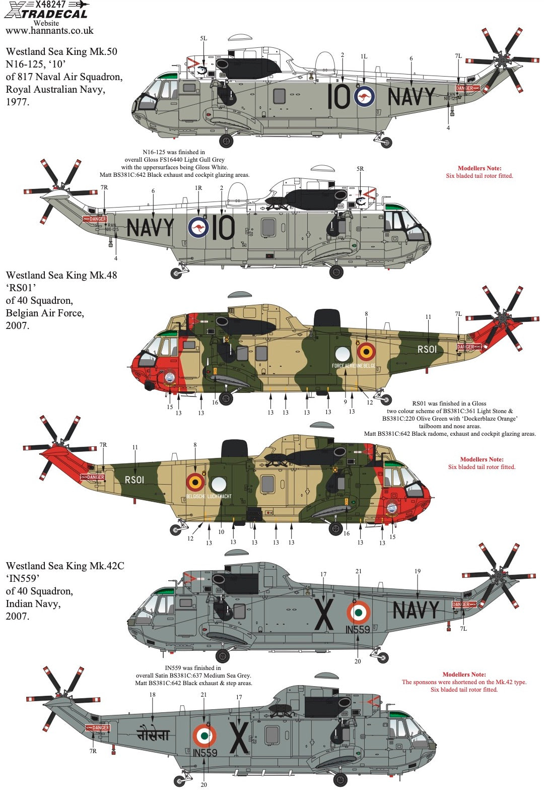 Xtradecal 48247 1:48 Westland Sea King Collection Pt5