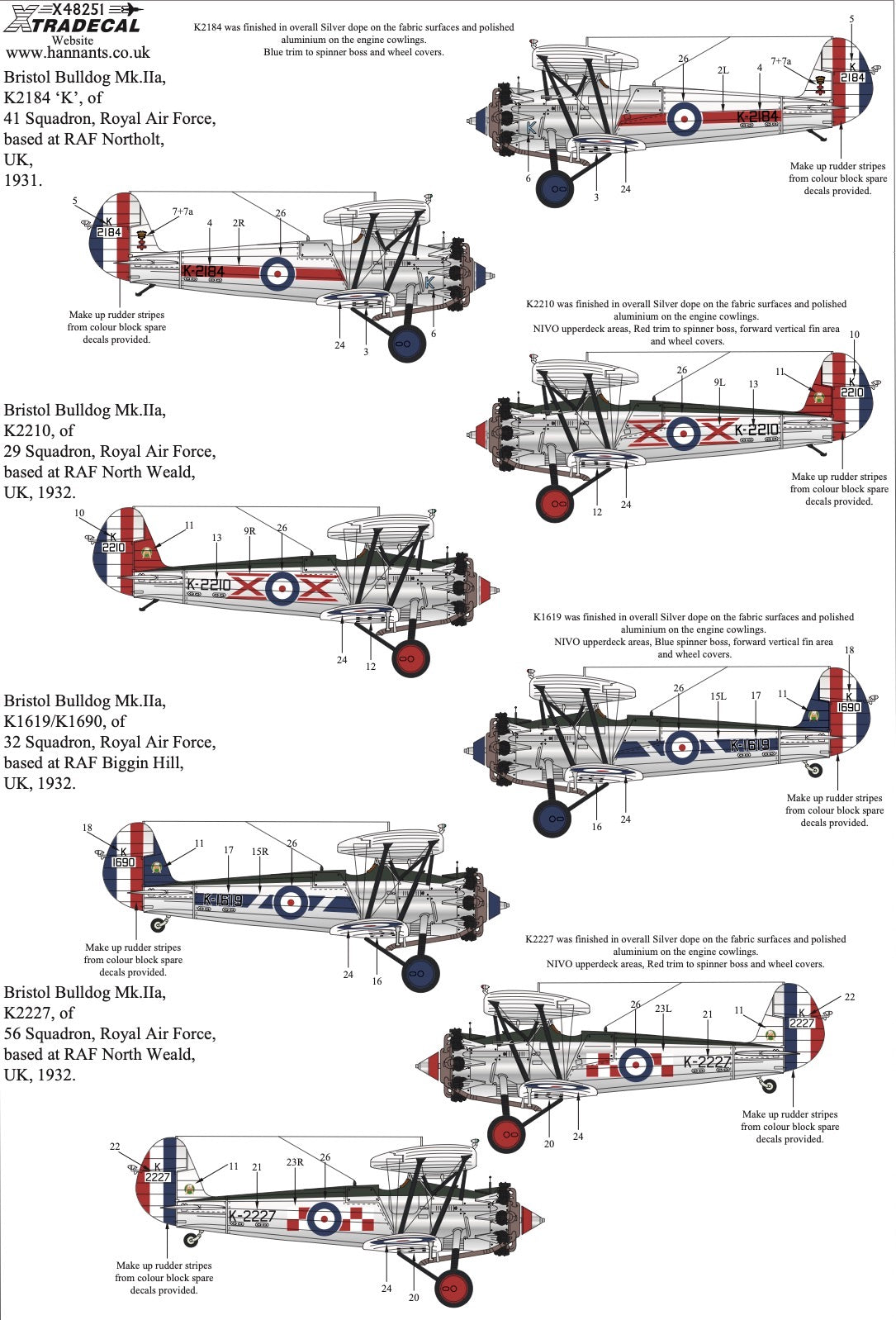 Xtradecal X48251 1:48 Bristol Bulldog Part 2