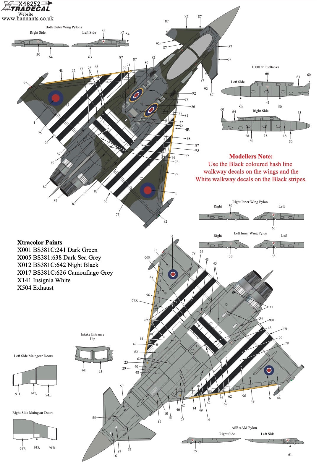 Xtradecal X48252 1:48 Moggy The RAF 2024 Display Team Eurofighter Typhoon FGR.4