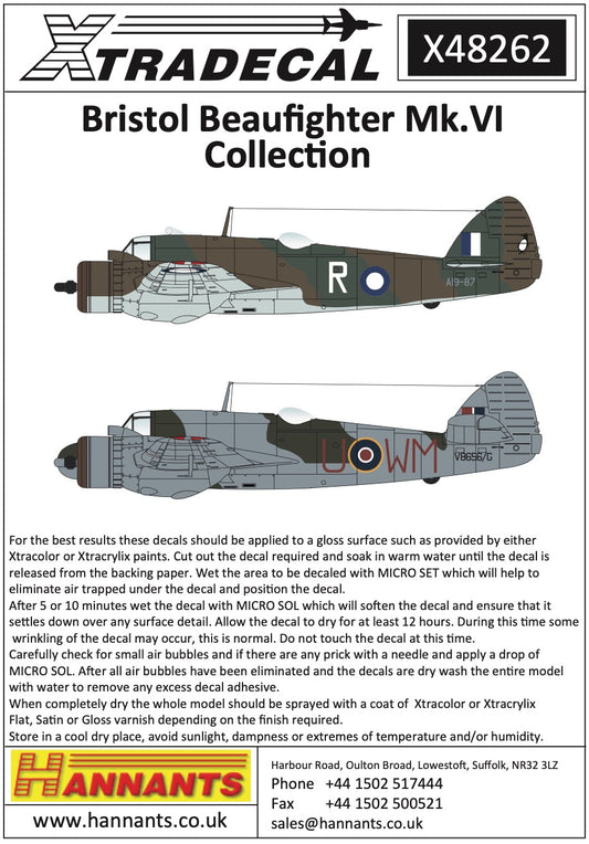 Xtradecal X48262 1:48 Bristol Beaufighter Mk.VI Collection