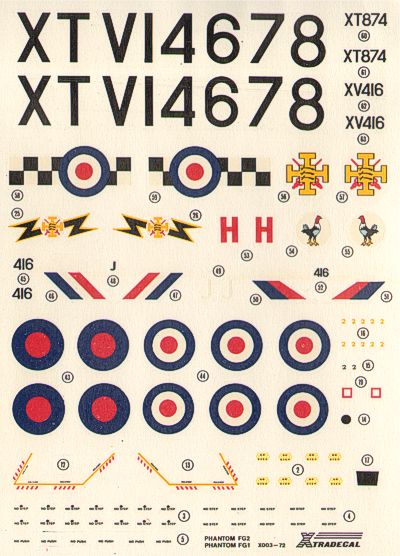 Xtradecal 72003 1:72 McDonnell Phantom FG.1/FGR.2 Phantom