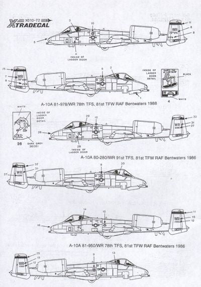 Xtradecal X72010 1:72 USAFE No.2