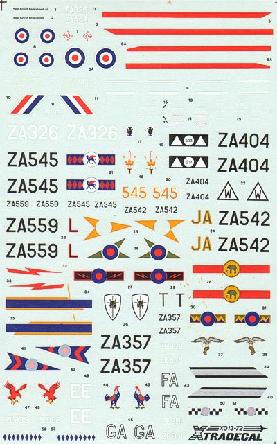 Xtradecal X72013 1:72 Panavia Tornado Update 1989