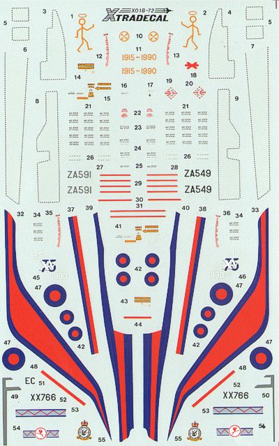 Xtradecal 72018 1:72 RAF Update 1990 No.1