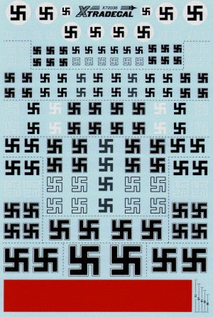 Xtradecal 72036 1:72 Luftwaffe/German Swastikas